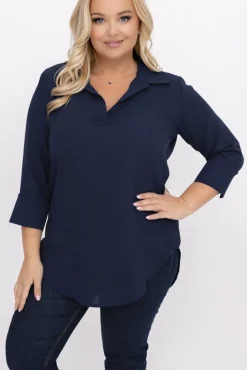 Damskie Polski Granatowa Koszula VENTELI