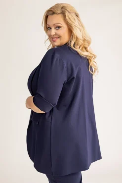 Damskie Polski Granatowa Marynarka CINTA