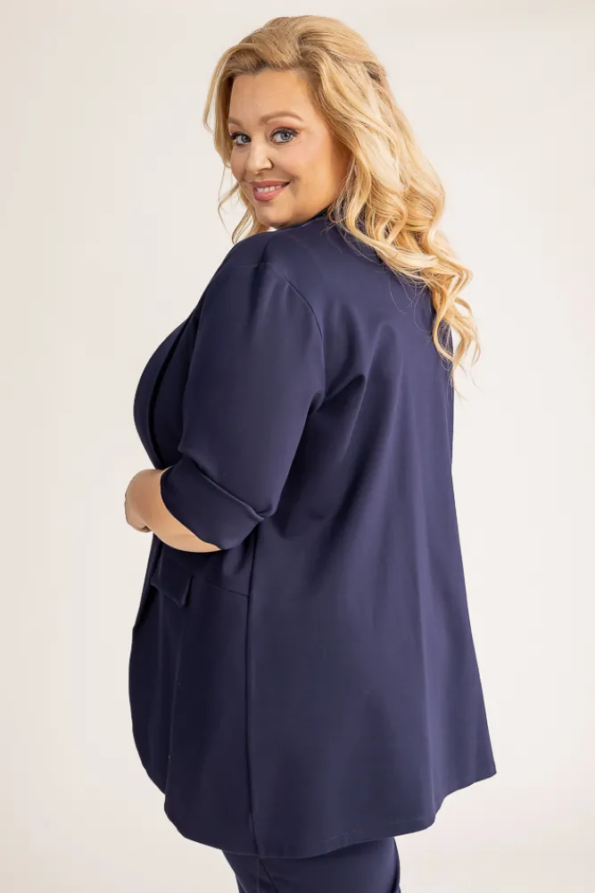 Damskie Polski Granatowa Marynarka CINTA