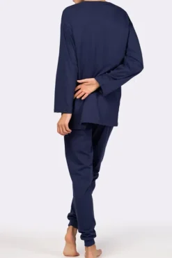 Polski Granatowa Piżama z długim spodniami HEMENY