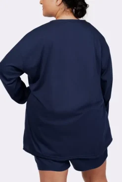 Polski Granatowa Piżama z szortami LEKREZI
