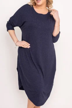 Polski Granatowa Sukienka DONNA