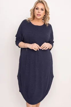 Polski Granatowa Sukienka DONNA