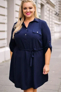 Polski Granatowa Sukienka IMALI