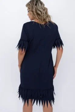 Polski Granatowa Sukienka INERVO