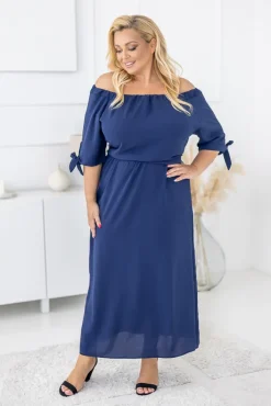 Polski Granatowa Sukienka NOBI