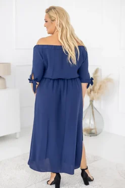 Polski Granatowa Sukienka NOBI