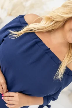 Polski Granatowa Sukienka NOBI