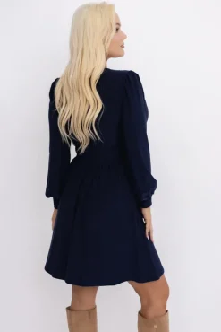 Polski Granatowa Sukienka NORENTI