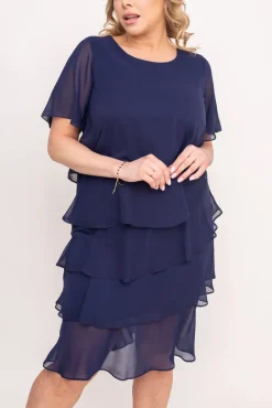 Polski Granatowa Sukienka ORINA