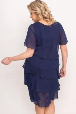 Polski Granatowa Sukienka ORINA