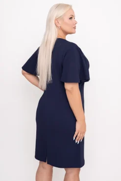Polski Granatowa Sukienka PALOMI