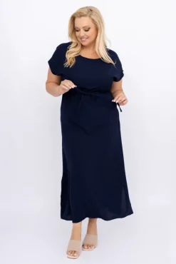 Polski Granatowa Sukienka PIRMENO