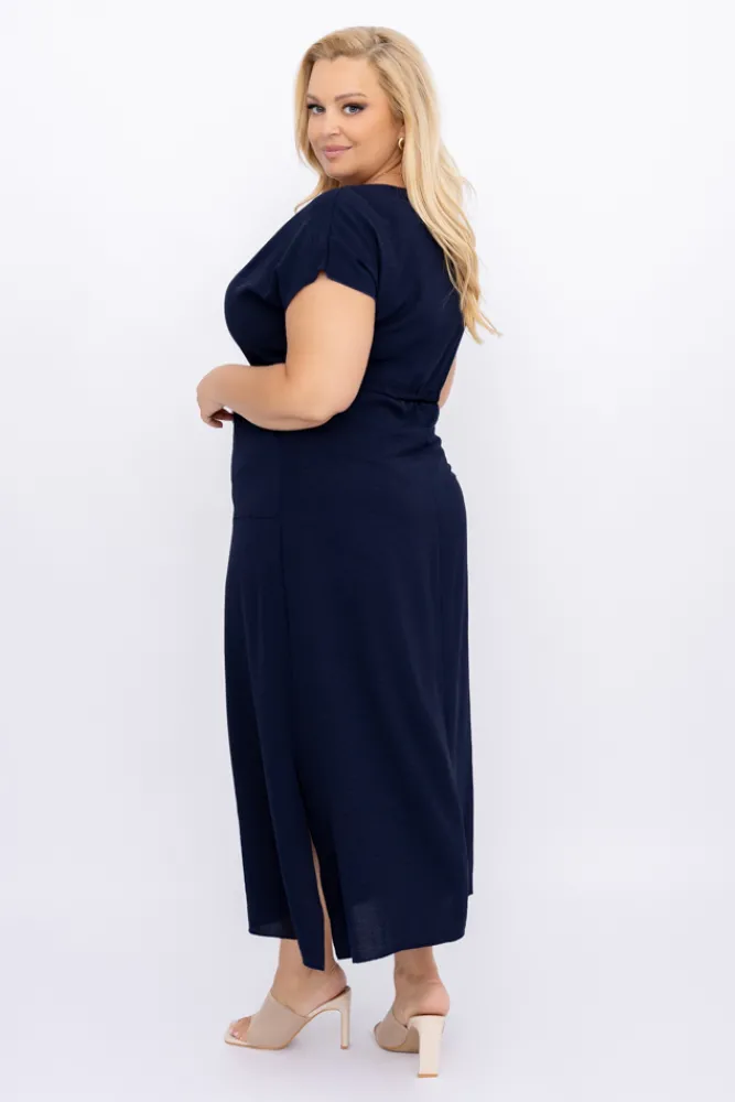 Polski Granatowa Sukienka PIRMENO