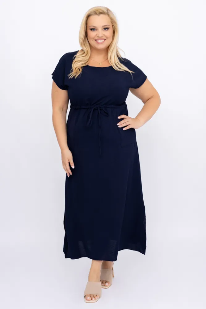 Polski Granatowa Sukienka PIRMENO