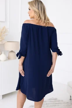 Polski Granatowa Sukienka ROSINA