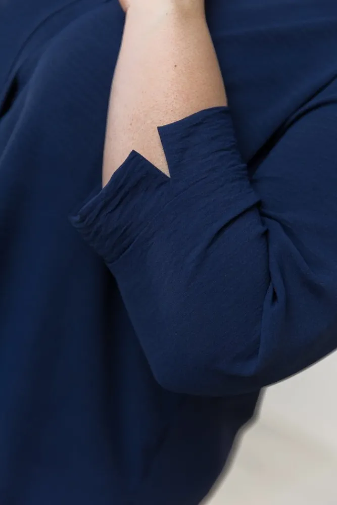 Damskie Polski Granatowa Tunika CENZA Plus Size