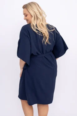 Damskie Polski Granatowa Tunika kimono LUNDIA