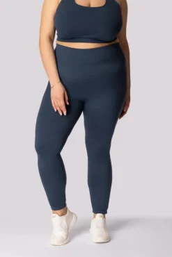 Polski Granatowe Legginsy z kieszonką BASE