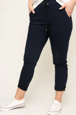 Damskie Włoski Granatowe Spodnie GIATTO