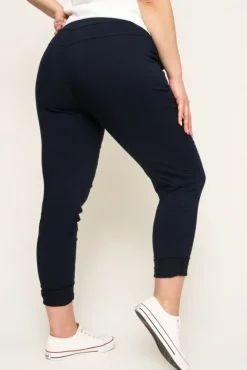 Damskie Włoski Granatowe Spodnie GIATTO