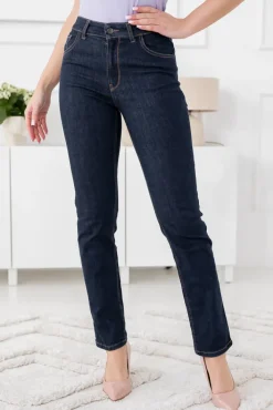 Damskie Polski Granatowe Spodnie Jeansowe NEVY