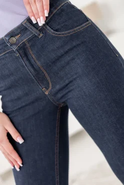 Damskie Polski Granatowe Spodnie Jeansowe NEVY