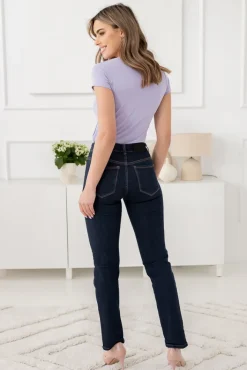 Damskie Polski Granatowe Spodnie Jeansowe NEVY