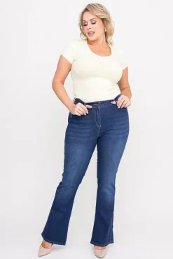 Damskie Granatowe Spodnie jeansowe MILANO