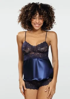 Polski Granatowy Komplet koronkowy ALEXANDRA