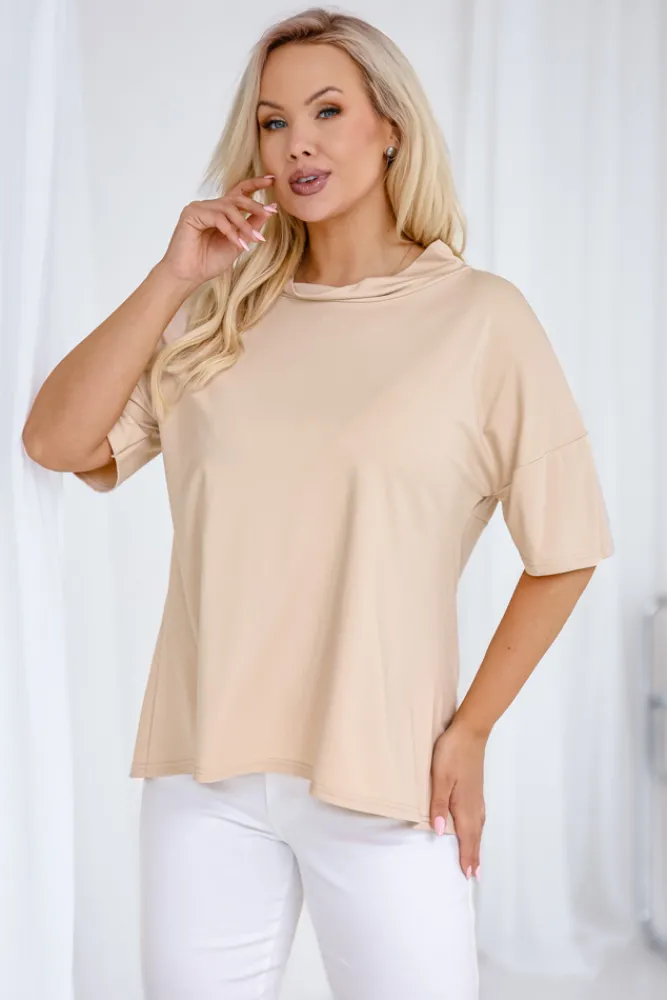 Damskie Polski Jasnobeżowa Bluzka KONTISIO