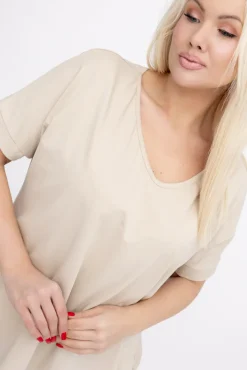 Damskie Włoski Jasnobeżowa Bluzka MERZI