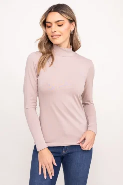 Damskie Polski Jasnobeżowa Bluzka z półgolfem KERZI