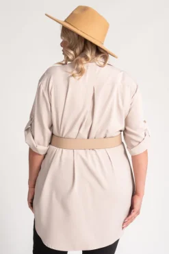 Damskie Włoski Jasnobeżowa Koszula SIRIN