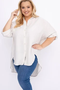 Damskie Włoski Jasnobeżowa Koszula TERIEN