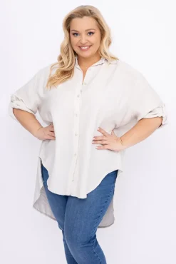 Damskie Włoski Jasnobeżowa Koszula TERIEN