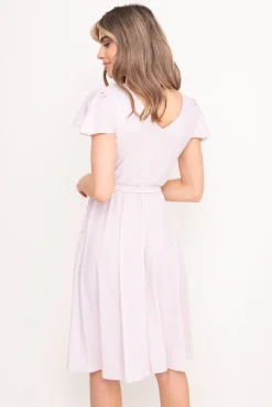 Polski Jasnobeżowa Sukienka brokatowa GENVELI