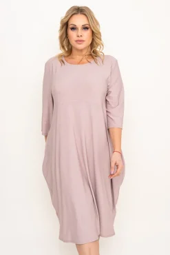 Polski Jasnobeżowa Sukienka brokatowa REVIN