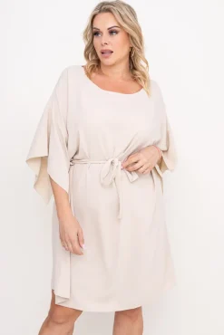 Damskie Polski Jasnobeżowa Tunika kimono LUNDIA