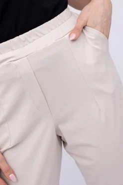 Damskie Włoski Jasnobeżowe Spodnie 7/8 BARTISIA