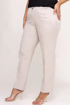 Damskie Polski Jasnobeżowe Spodnie cygaretki WELMI