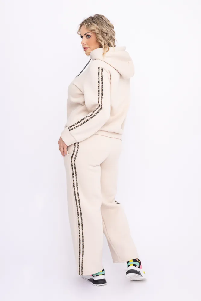 Damskie Włoski Jasno Komplet dresowy ocieplany BERMINO