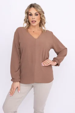 Damskie Polski Jasnobrązowa Bluzka PRUDI