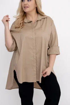 Damskie Włoski Jasnobrązowa Koszula TENSERI