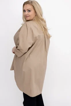 Damskie Włoski Jasnobrązowa Koszula TENSERI