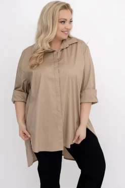 Damskie Włoski Jasnobrązowa Koszula TENSERI