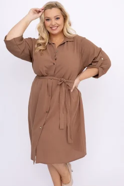 Polski Jasnobrązowa Sukienka POWER