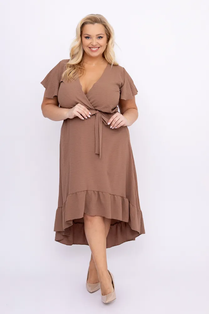 Polski Jasnobrązowa Sukienka RHODIO