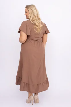 Polski Jasnobrązowa Sukienka RHODIO