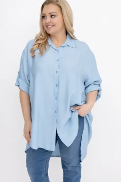 Damskie Włoski Jasnoniebieska Koszula TERIEN